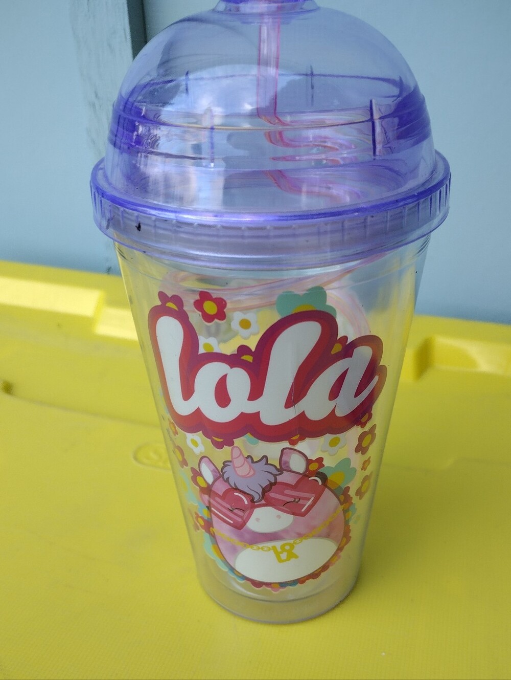 New Lola Squishmallow Drink Cup With Straw